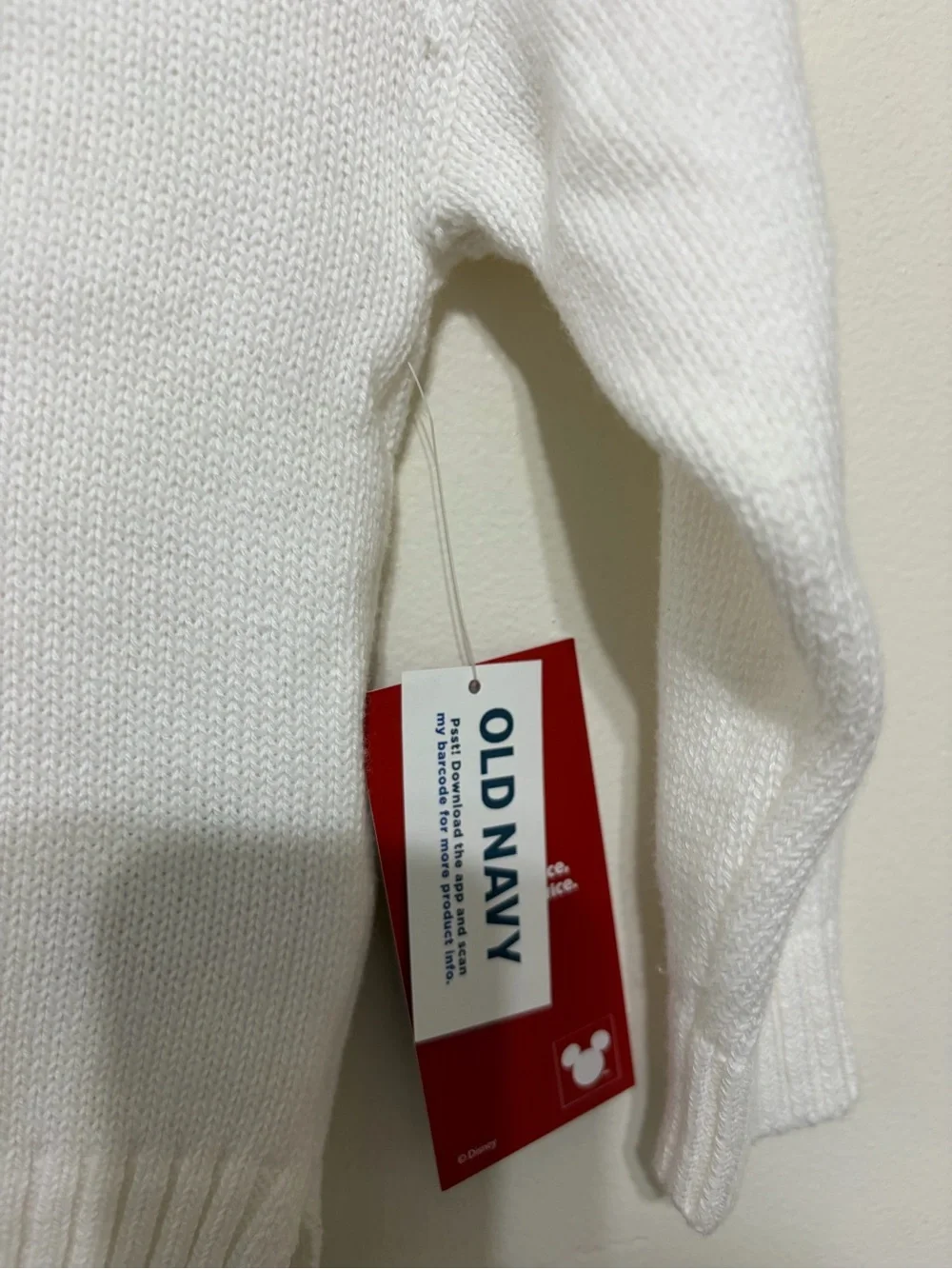 Old Navy White Disney Knit Pullover